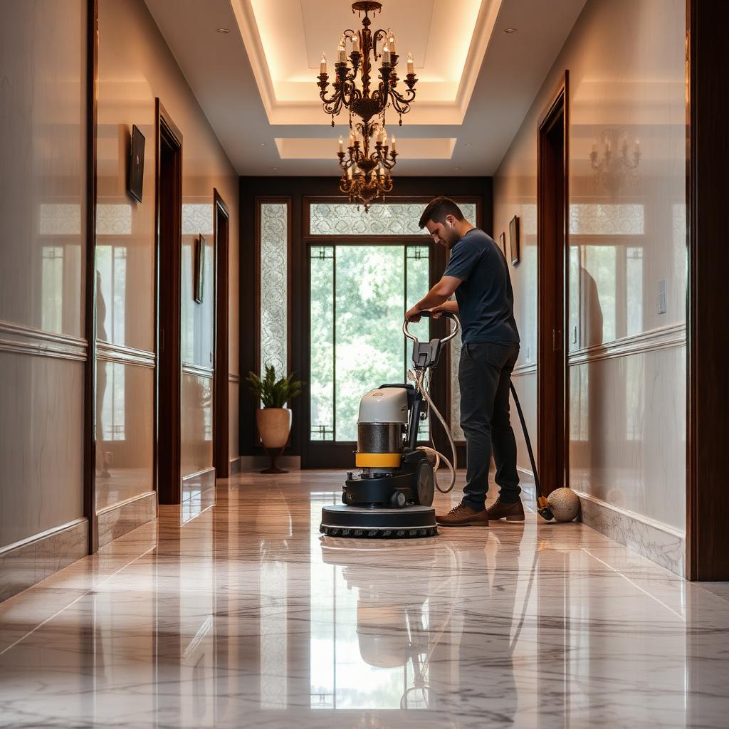 Floor Polishing service in a Bengaluru home