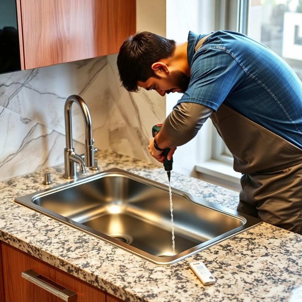 Sink Installation service in a Bengaluru home