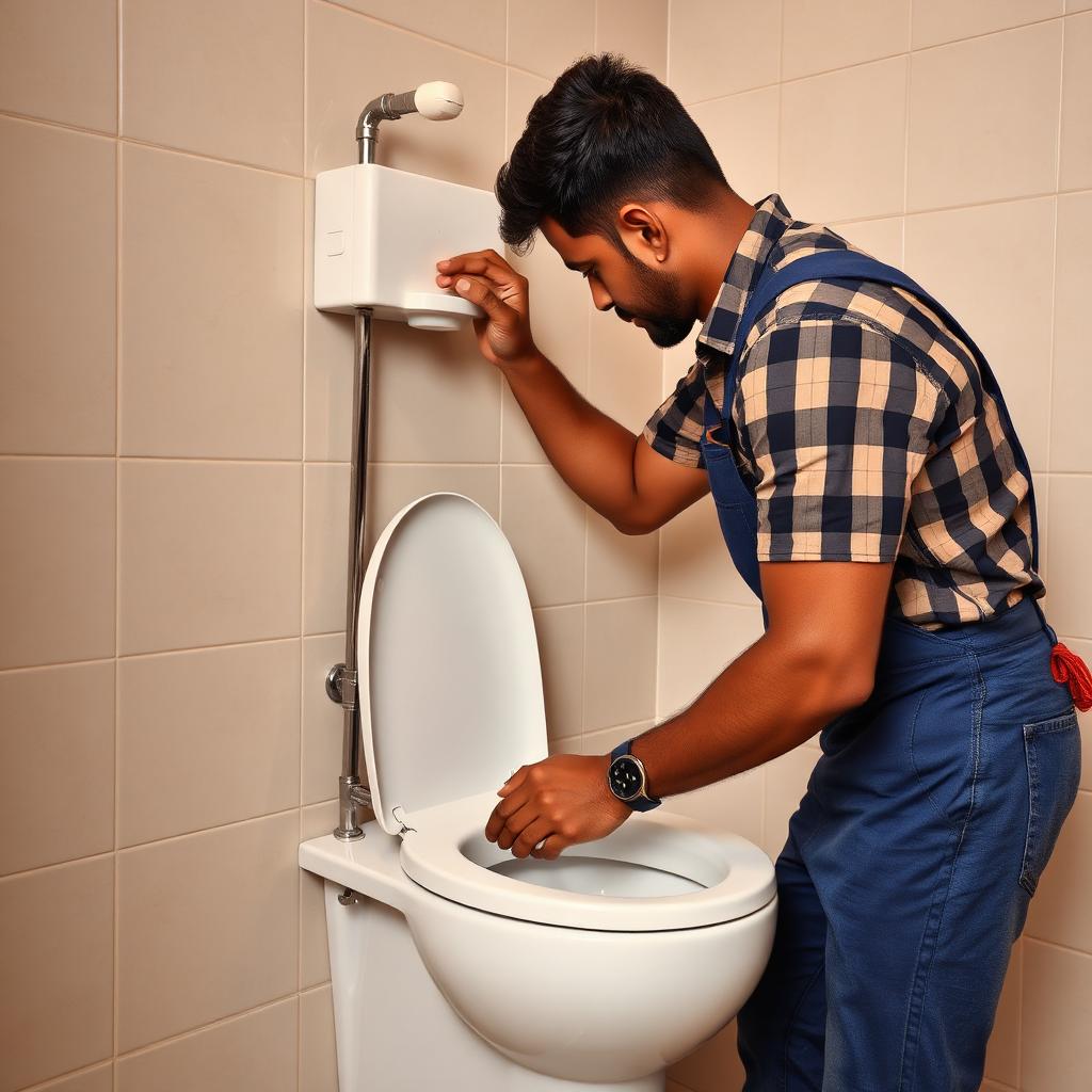 Toilet Plumbing service in a Bengaluru home